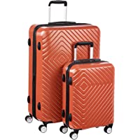 AmazonBasics - Equipaje geométrico básico Juego de 2 piezas (55 cm- 78 cm)- Anaranjado